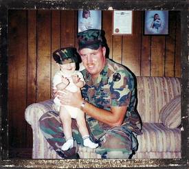 Me and my son Michael the night before leaving for Operation Desert Shield/Storm October 1990