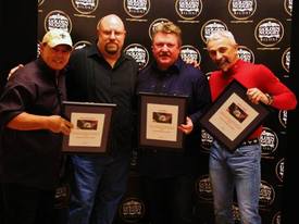 Back stage with Sammy Kershaw, Joe Diffie, and Aaron Tippin on the Roots and Boots Tour